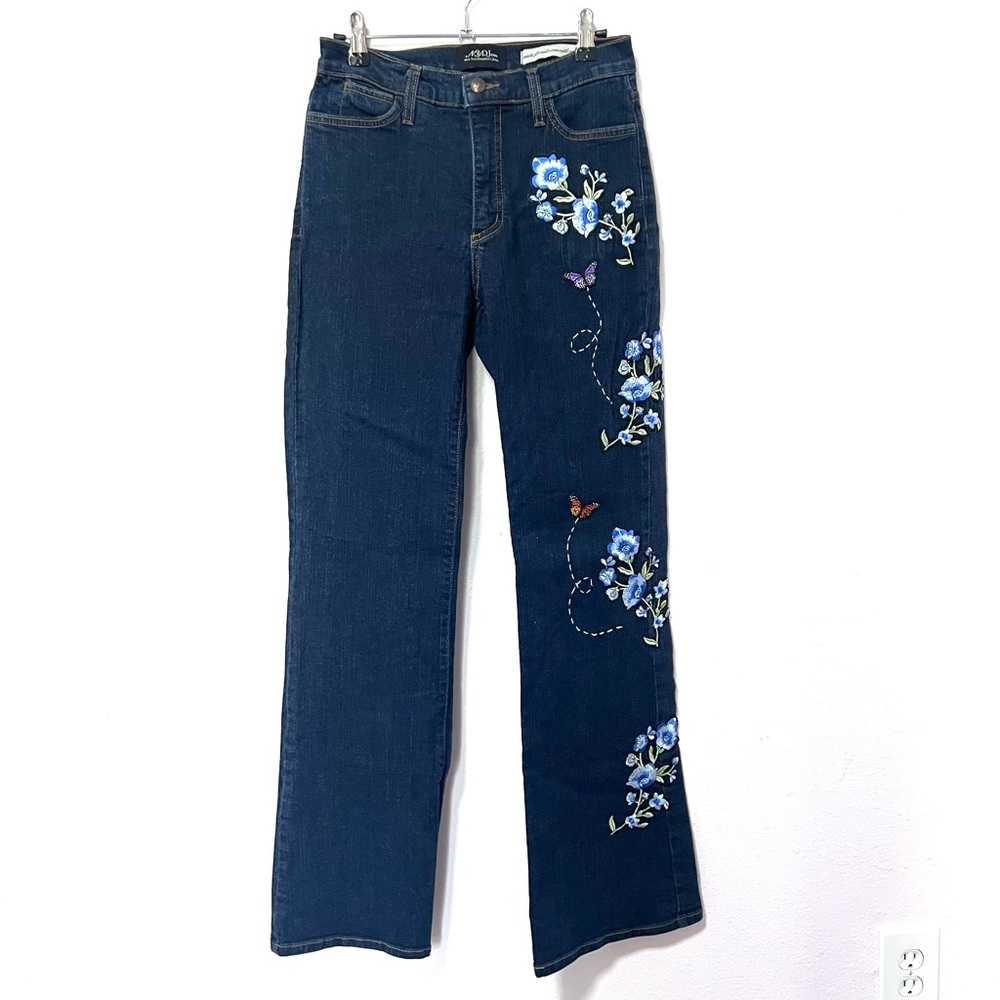 NYDJ Dark embellished Blue Denim Jeans 2